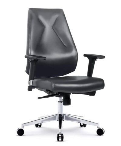 Fauteuil de Bureau Noir - Ergonomique en similicuir