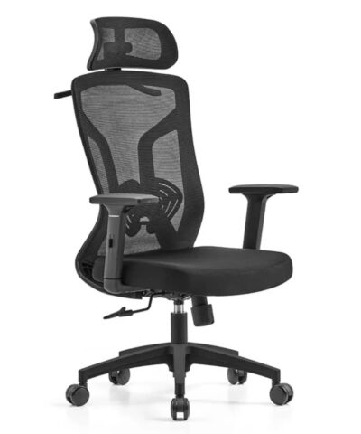 Fauteil Bureau Ergonomique - Maille respirante à haute ténacité  - Noir