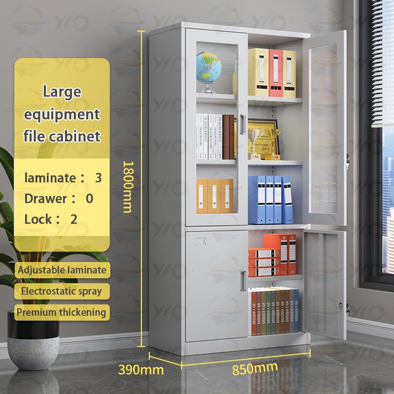 Armoire de Rangement métallique - semi vitrée